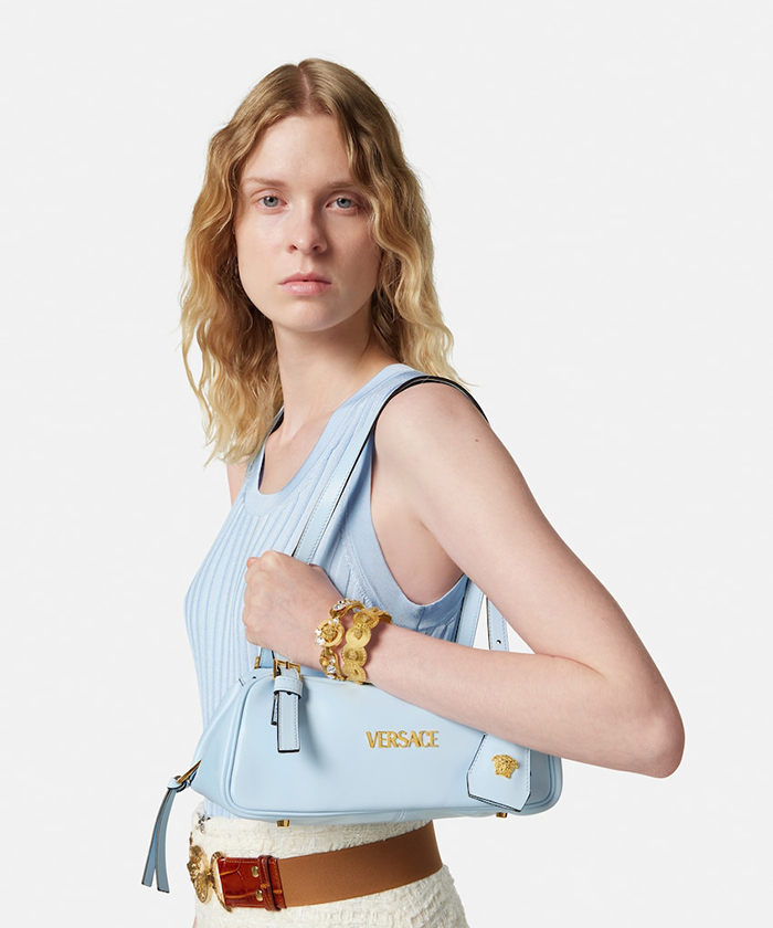 ヴェルサーチェ タグ ナッパ ボウリング バッグ(X25DA047)｜阪急百貨店