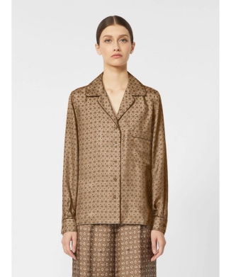 ［ディスコ］ピュア シルク ツイル シャツ