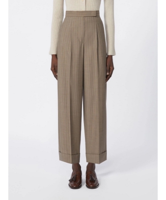 ［マネッタ］ピュア ウール ピンストライプ パンツ