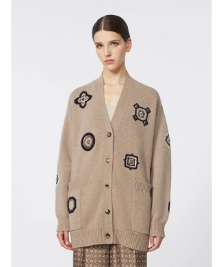 ［ジョイーレ］ウール カシミヤ ロング カーディガン