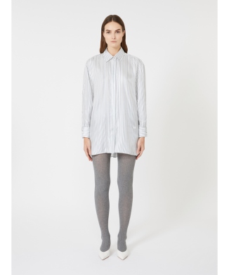 ［モンヴィーゾ］ピュア シルク ツイル ショート シャツ ドレス