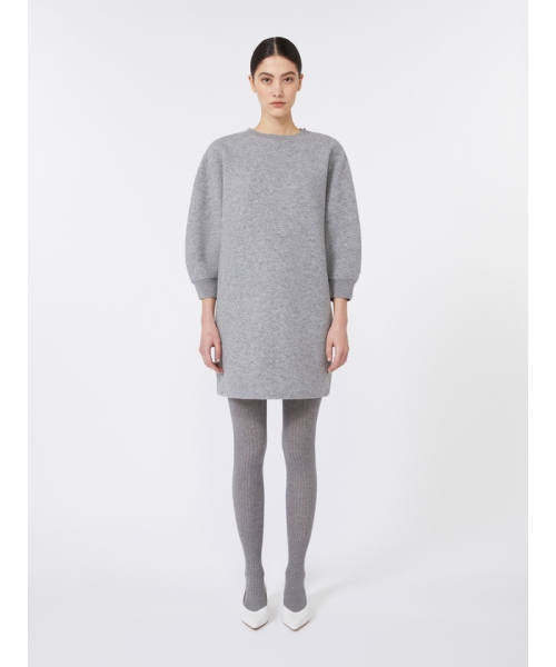 MaxMara ［カナダ］ウール カシミヤ ジャージー ドレス MEDIUM GREY L