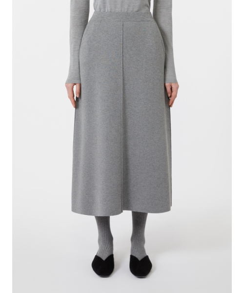 MaxMara ［ヴォルティチェ］ニット スカート LIGHT GREY M