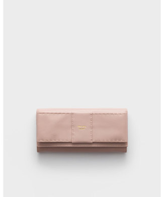 ラージ ナッパレザー 財布 リボン付