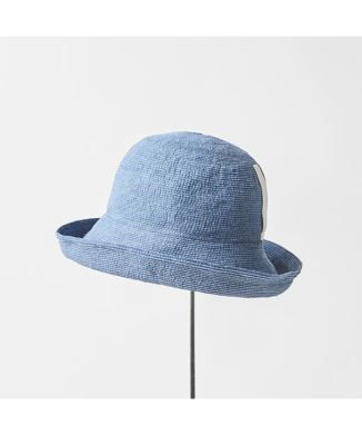 paper linen braid denim hat wide