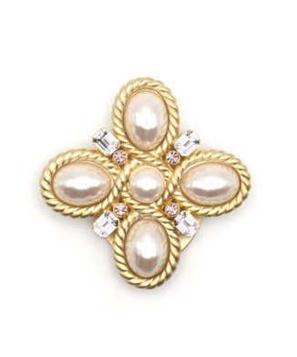 Lリング クロスパール ストールクリップ