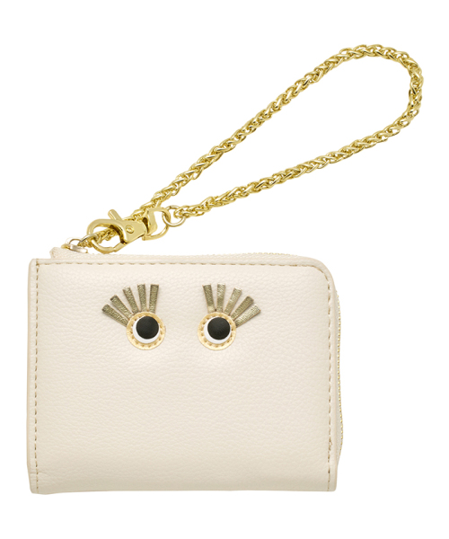 IROMEKI follow me mini wallet アイボリー フリー IROMEKI follow me mini wallet アイボリー フリー