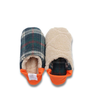 シャギータータンチェック×キルティングボア