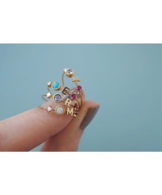 イニシャル＆誕生石セレクトリング