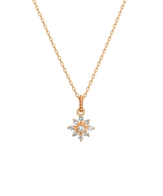 10金ピンクゴールドダイヤモンドネックレス