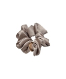 Silk charmeuse  large scrunchie with Rose gold ring