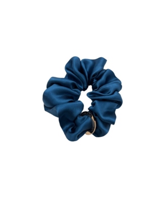 Silk charmeuse large scrunchie with Rose gold ring