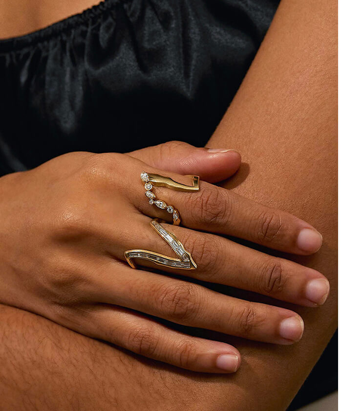 【サイン】ケイ　イングリッド KINTSUGIフロートダイヤモンドヴィクトリアリング(aw3F0430)｜阪急