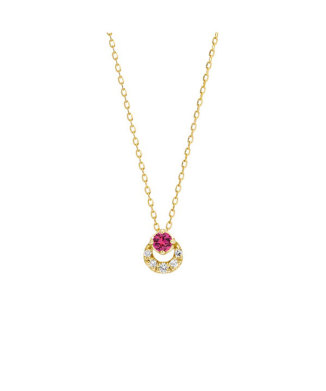 K18YGルビー/ダイヤモンドネックレス