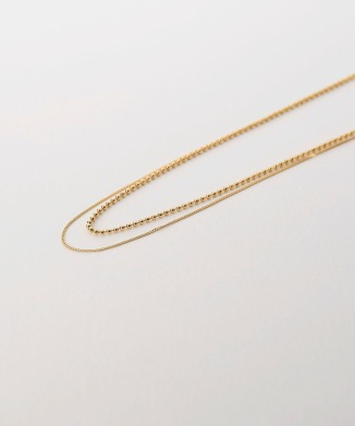 ボールキヘイチェーンレイヤードネックレス