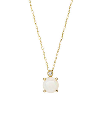 K10YGオパール/ダイヤモンドネックレス