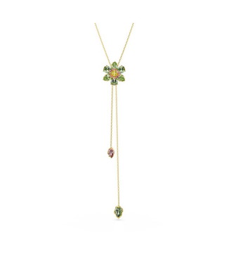 Idyllia Yペンダントミックスカット, フラワー, マルチカラー, ゴールドトーン・プレーティング