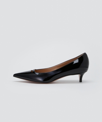 ANIMA アネッリ エナメル パンプス 3.5CM BLACK