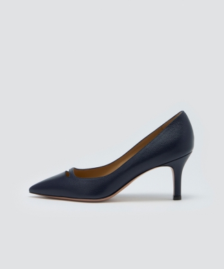 アネッリ キャビア パンプス 7.0cm NAVY