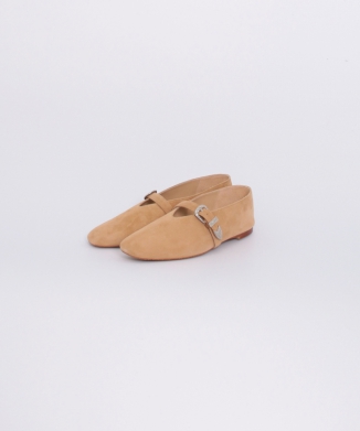 Sq belted ballet flats
