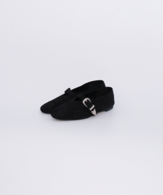 Sq belted ballet flats