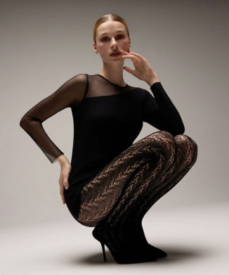 MAGLIA ASIMMETRICA TULLE