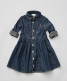 シアード デニム シャツドレス