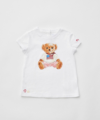フラッグ ポロベア コットン ジャージーTシャツ