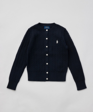 ミニケーブル コットン カーディガン