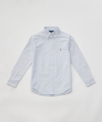 ストライプド コットン オックスフォード シャツ