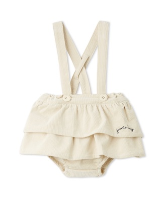 サスペンダー付きスカート