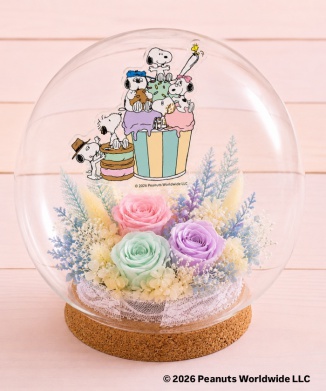 【PEANUTS】プリザーブドフラワードーム