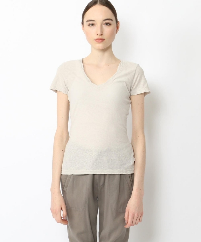 tシャツ スラブジャージー ＶネックＴシャツ WUA3695 レディース スラブジャージー クルーネック Tシャツ WUA3037