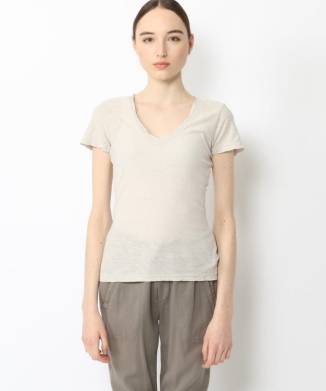 スラブジャージー ＶネックＴシャツ WUA3695