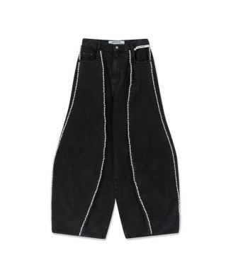 PEARL EMBELLISHED BALLOON JEANS