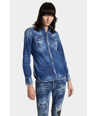 Light Wash Classic Western Shirt