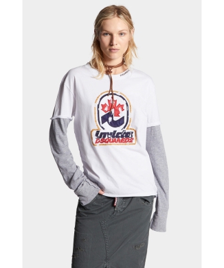 Washed And Destroyed Invicta Long Sleeved T-Shirt