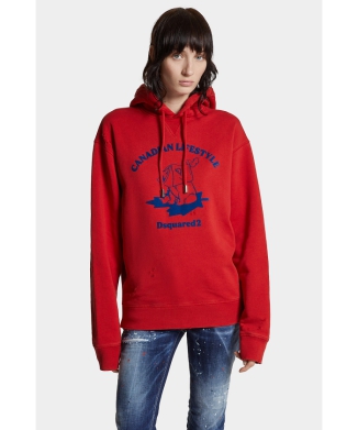 Washed And Destroyed Just Right Fit Hoodie