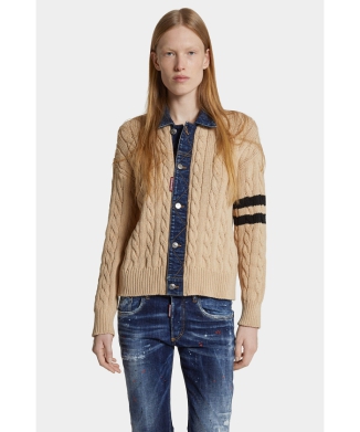 Denim Mix Cardigan