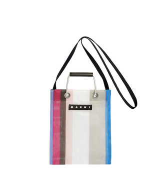 MARNI ストライプショルダーバッグ グリーンブルー MARNI MARKET STRIPE MINI SHOULDER BAG | Marni