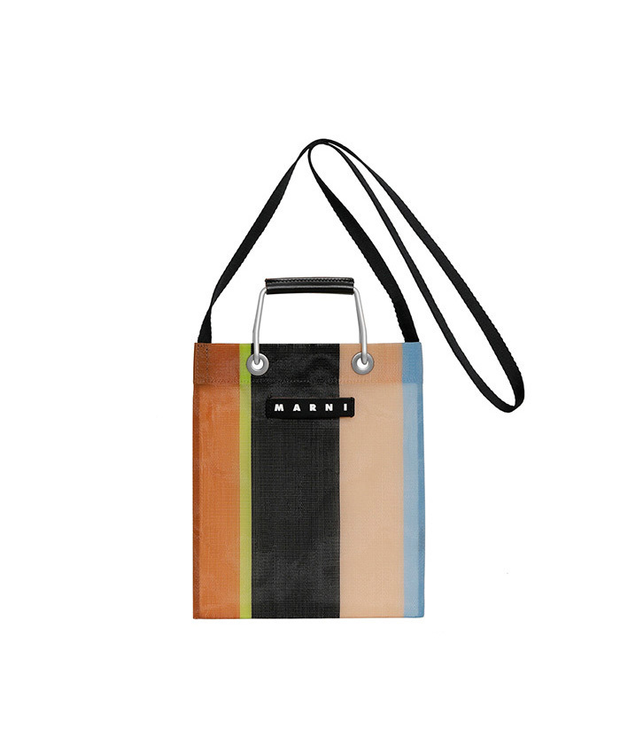 MARNI ストライプバッグ MARNI - マルニ ストライプバッグ レーズン トート タグ付き
