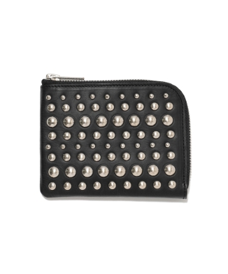 オイルレザーZIPポーチSTUDS