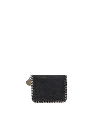 FALABELLA BIFOLD WALLET ECOSHAGGY DEER W/RUTHENIUMCHAIN
