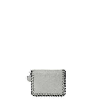 FALABELLA BIFOLD WALLET ECOSHAGGY DEER W/RUTHENIUMCHAIN