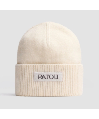 メリノウール&カシミヤ パトゥ ロゴラベル ビーニー