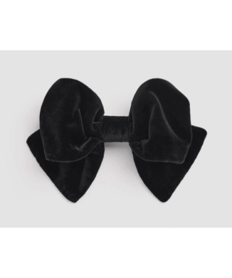 コットンベルベットのボウヘアクリップ
