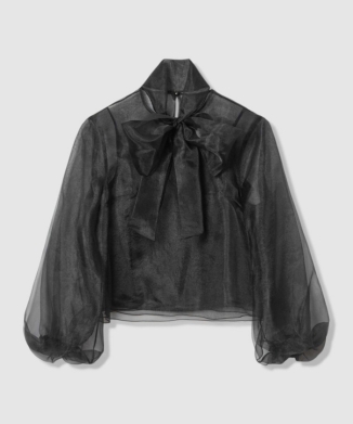 オーガンリボンブラウス