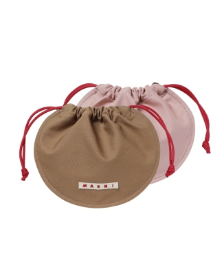 カラーブロックキャンバスポーチ