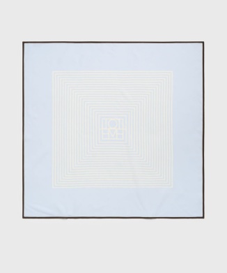 Centered monogram silk scarf