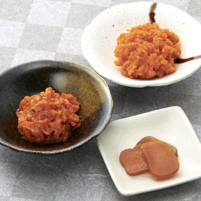 うにあえものとからすみのセット